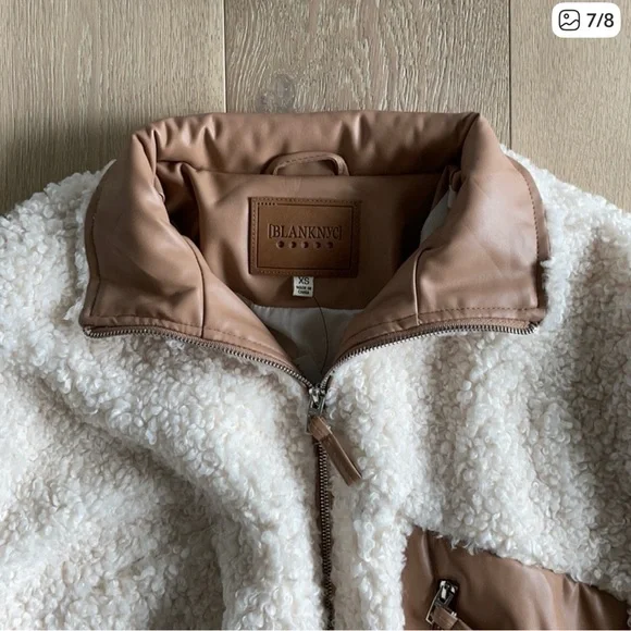 BlankNYC Faux Shearling Bomber Jacket - Picture 6 of 7